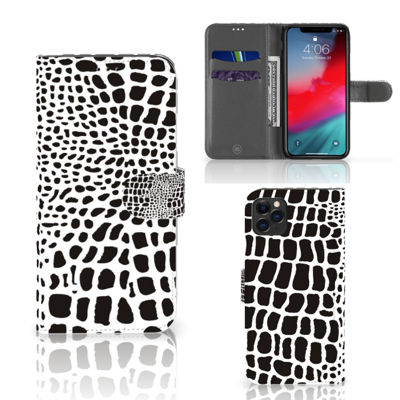 Apple iPhone 11 Pro Max | Telefoonhoesje | Met pasjeshouder | Slangenprint