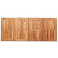Tuintafel met acaciahouten blad 190x80x75 cm poly rattan grijs - thumbnail