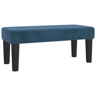 Boxspring met matras fluweel donkerblauw 80x200 cm