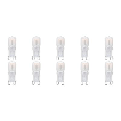 LED Lamp 10 Pack - Velvalux - G9 Fitting - Dimbaar - 3W - Warm Wit 3000K - Melkwit | Vervangt 32W