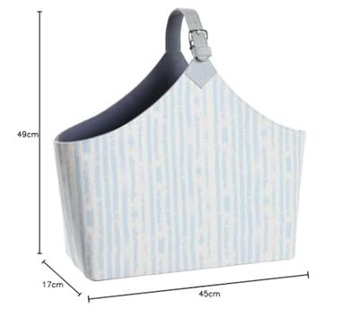 Tijdschriftenrek DKD Home Decor 49 x 17 x 45 cm Blauw Wit Mediterrane