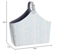 Tijdschriftenrek DKD Home Decor 49 x 17 x 45 cm Blauw Wit Mediterrane - thumbnail