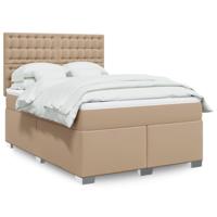 Boxspring met matras kunstleer cappuccinokleurig 160x200 cm - thumbnail