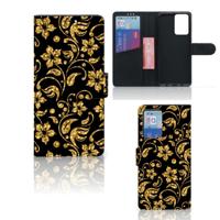 Xiaomi Redmi Note 10 Pro Hoesje Gouden Bloemen - thumbnail