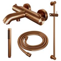 Opbouwset Bad- en Douchekraan Brauer Copper Edition Thermostatisch Met Glijstang Geborsteld Koper - thumbnail