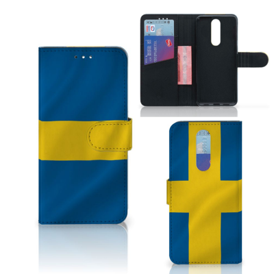 Alcatel 3 (2019) Bookstyle Case Zweden Alcatel 3 (2019) Bookstyle Case Zweden