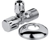 Kirchhoff Haakse-kraan, 1/2"ET x 3/8"ET x 10 mmQ, met rozet - 98480410 - thumbnail