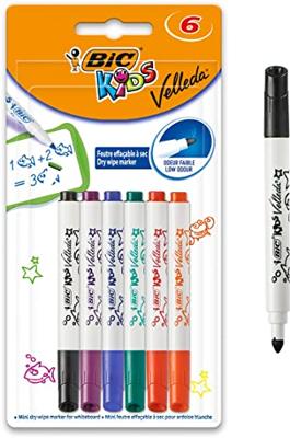 BIC velleda kids whiteboard markers, 6st. BIC velleda kids whiteboard markers, 6st.