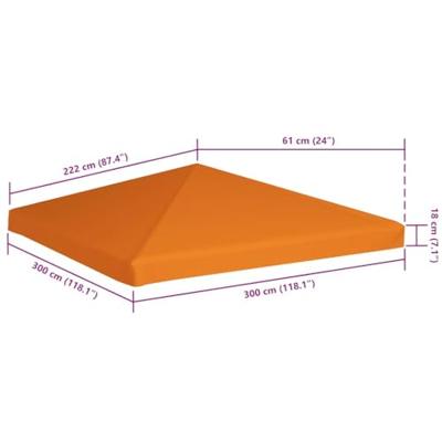VidaXL Prieeldak 310 g/m² 3x3 m oranje VidaXL Prieeldak 310 g/m² 3x3 m oranje