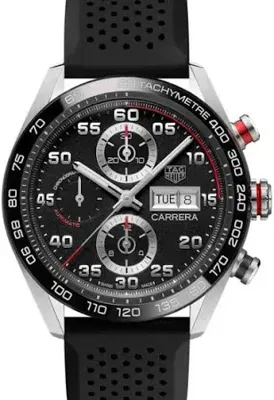Horlogeband Tag Heuer FT6228 Rubber Zwart 22mm
