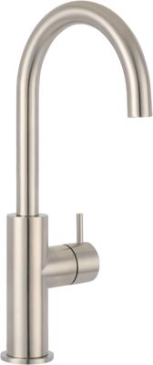 Wastafelkraan Qisani Flow Gebogen Geborsteld RVS