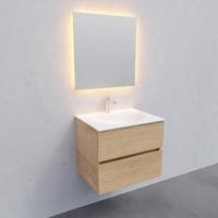 Badkamermeubel Solid Surface BWS Stockholm 60x46 cm Wood Washed Oak (1 kraangat) - thumbnail