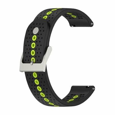 Garmin Venu / Sq / Sq2 / 2 plus - Dot Pattern bandje - Zwart met geel Garmin Venu / Sq / Sq2 / 2 plus - Dot Pattern bandje - Zwart met geel