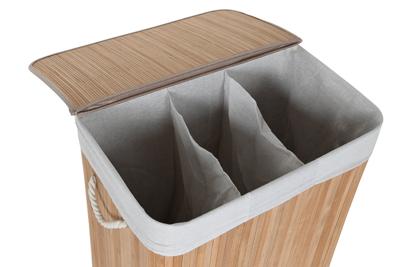 Wasmand Home ESPRIT Wit Natuurlijk Bamboe 140 L 60 x 40 x 60 cm