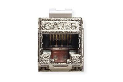 ROLINE Cat.8 (Klasse I) Keystone, afgeschermd, zonder gereedschap, zilver