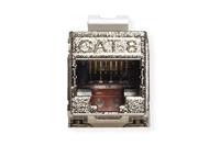 ROLINE Cat.8 (Klasse I) Keystone, afgeschermd, zonder gereedschap, zilver - thumbnail