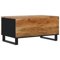 Salontafel 80x50x40 cm massief acaciahout en bewerkt hout - thumbnail