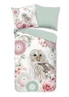 HIP Dekbedovertrek "mandalas & uil" - Wit - (200x200 cm) - Katoen Flanel - thumbnail