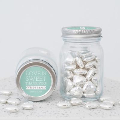 Mini Mason jar pastel mintgroen Mini Mason jar pastel mintgroen