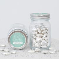 Mini Mason jar pastel mintgroen - thumbnail