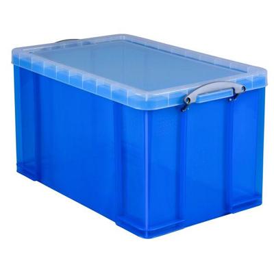 Opbergbox ru 84ltr 710x440x380mm transp blauw Opbergbox ru 84ltr 710x440x380mm transp blauw