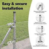 VidaXL Afrasteringspaal zilver 25 x 0,6 m (13 mm gaas) staal - thumbnail