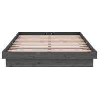 Bedframe massief hout grijs 120x190 cm - thumbnail