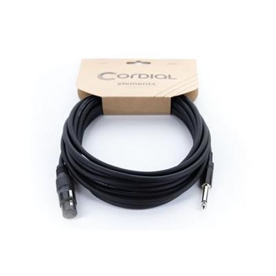 Cordial EM 5 FP XLR Verbindingskabel [1x XLR-bus 3-polig - 1x Jackplug male 6,3 mm (mono)] Zwart
