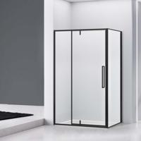 Douchecabine Van Rijn ST04 Hoekcabine 6 mm Helder Glas incl. Glasbehandeling Omkeerbaar 120x90x200 cm Mat Zwart van Rijn - thumbnail