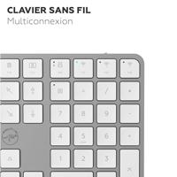Draadloos toetsenbord - Platte toetsen - MOBILITY LAB - KMP2000W - AZERTY - FR - Meerdere aansluitingen - Wit - thumbnail