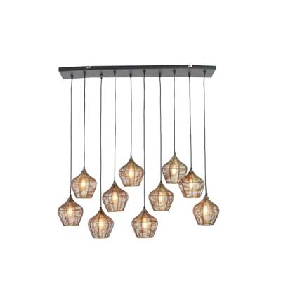 Light & Living Hanglamp 'Alvaro' 10-Lamps, kleur Antiek Brons Light & Living Hanglamp 'Alvaro' 10-Lamps, kleur Antiek Brons