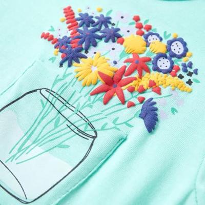 Kindershirt met bloemenprint 128 lichtmintkleurig Kindershirt met bloemenprint 128 lichtmintkleurig