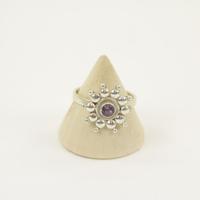 Zilveren Ring met Amethist Licht Maat 19 (Sterling Zilver 925) - thumbnail