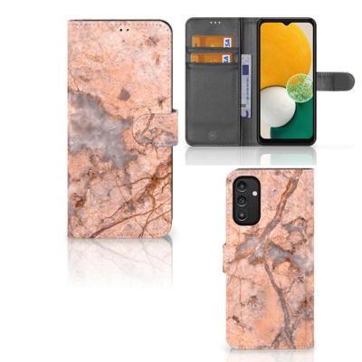 Samsung Galaxy A14 5G | Bookcase | Marmer Oranje | Portemonnee hoesje
