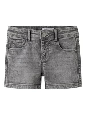 Name it zomer jeans short meisjes - licht grijs denim - Nkfsalli