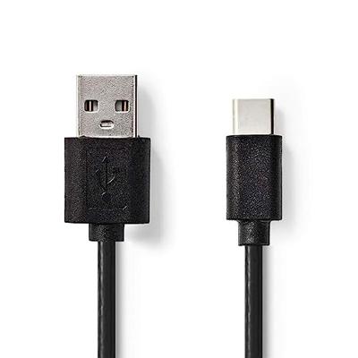 Nedis USB-Kabel | USB 2.0 | USB-A Male | USB-C Male | 2.5 W | 480 Mbps | Vernikkeld | 2.00 m | Rond | PVC | Zwart | Label - CCGL60601BK20 Nedis USB-Kabel | USB 2.0 | USB-A Male | USB-C Male | 2.5 W | 480 Mbps | Vernikkeld | 2.00 m | Rond | PVC | Zwart | Label - CCGL60601BK20