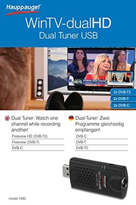 TV-stick Hauppauge WinTV-dualHD Met afstandsbediening Aantal tuners: 2