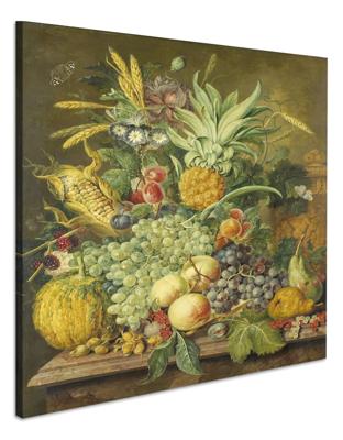 Schilderij - Stilleven met vruchten, Jacobus Linthorst, 1808, 80x100 cm
