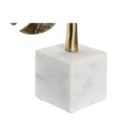 Decoratieve figuren DKD Home Decor 28 x 7,5 x 47 cm Gouden Wit Tropisch Blad van een plant - thumbnail