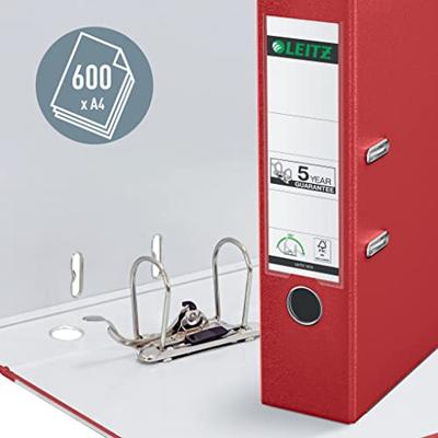 Leitz 180° ordner, A4, uit PP, rug van 8 cm, rood Leitz 180° ordner, A4, uit PP, rug van 8 cm, rood