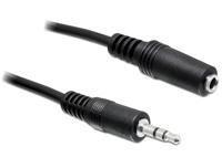Delock 84002 Jackplug Audio Aansluitkabel [1x Jackplug male 3,5 mm - 1x Jackplug female 3,5 mm] 3 m Zwart - thumbnail