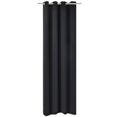 VidaXL Gordijn met metalen ringen verduisterend 270x245 zwart