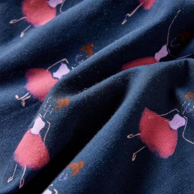 Kinderjurk ballerinaprint 140 marineblauw - thumbnail