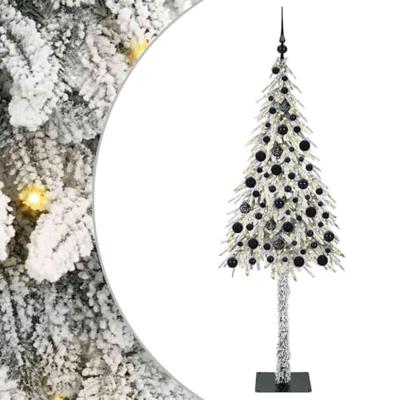 VidaXL Kerstboom met 300 led met standaard wit 180 cm pe en staal