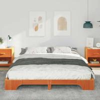 Bedframe met opslag Bruin 160 x 210 cm Massief hout - thumbnail