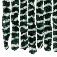 VidaXL Vliegengordijn 56x200 cm chenille groen en wit - thumbnail