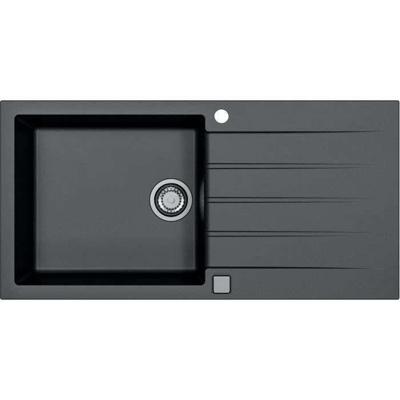 Inbouwspoelbak - Graniet - Zwart - 1 grote bak - 100 x 50 cm - CADIT - STRADOUR