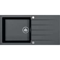 Inbouwspoelbak - Graniet - Zwart - 1 grote bak - 100 x 50 cm - CADIT - STRADOUR - thumbnail