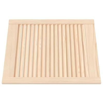 VidaXL Kastdeuren met lamellen 4 st 61,5x49,4 cm massief grenenhout