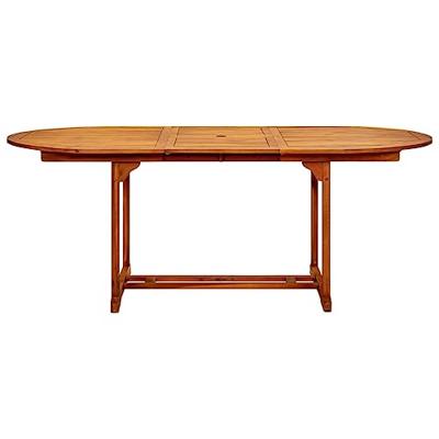 VidaXL Tuintafel (150-200)x100x75 cm massief acaciahout VidaXL Tuintafel (150-200)x100x75 cm massief acaciahout